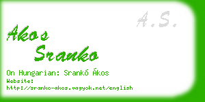 akos sranko business card